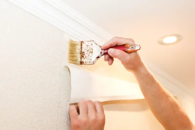 Pose de papier peint à Velaines — revêtements muraux et toiles de verre